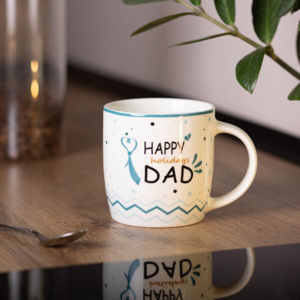 Кружка керамічна з написами 450 (мл) Happy holidays dad_RX-N240278HD_Milantium_4