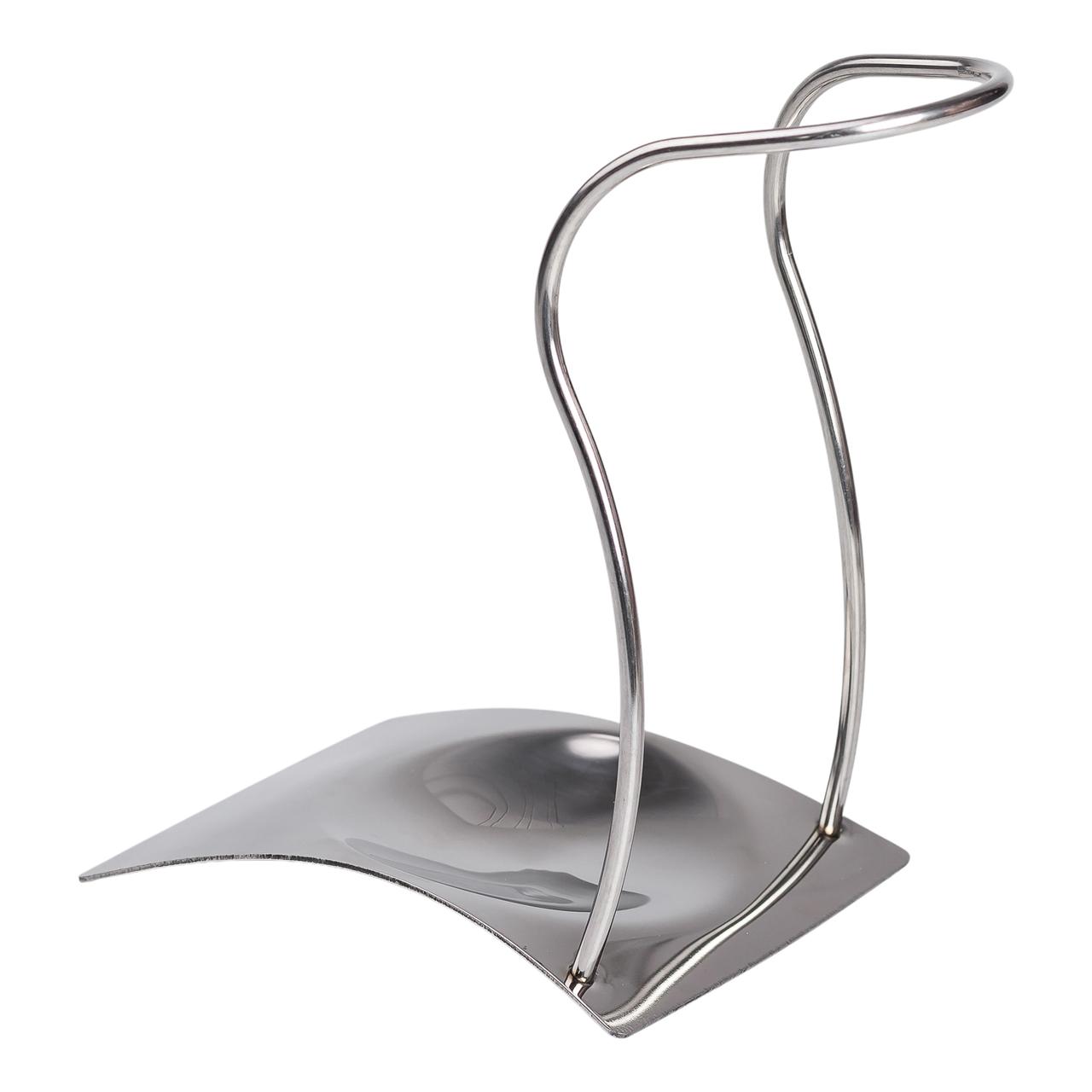 Подставка под половник лопаточку или ложку 12×10.5×17 см из нержавеющей стали Серебро Lugi_HP-19-15-Y_Milantium_3