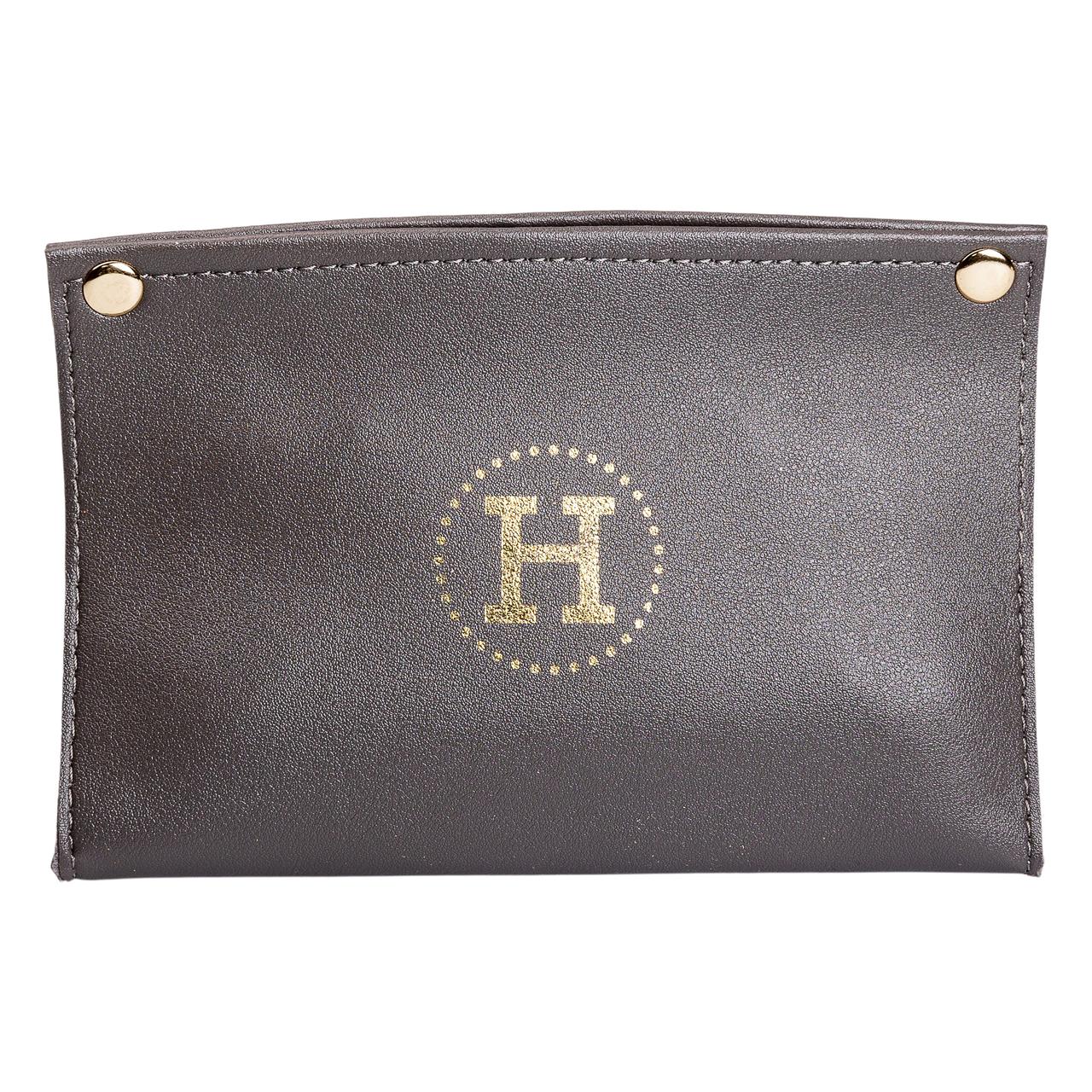 Салфетница из эко кожи 20х7.5х11.5 см органайзер для салфеток автомобильный на кнопках Серый_HP-3-213G_Milantium_3