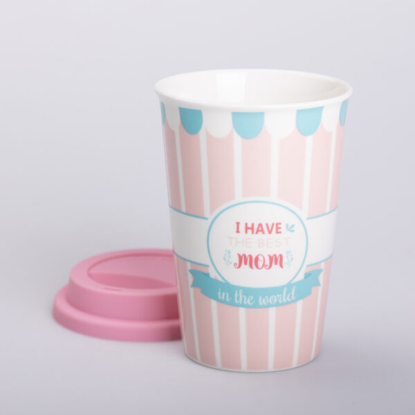 Склянка керамічна 420 (мл) з силіконовою кришкою I have the best mom_RX-N240288HM_Milantium_2