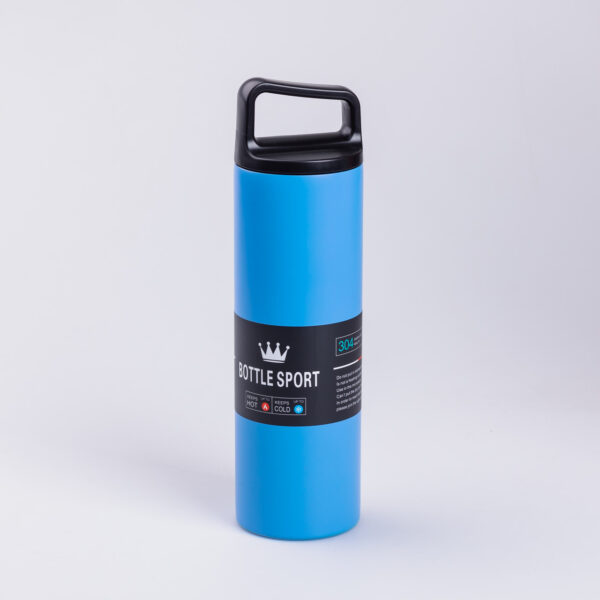 Термос металевий 500 мл з нержавіючої сталі Bottle Sport з ручкою синій_HPGM5009BL_Milantium_1