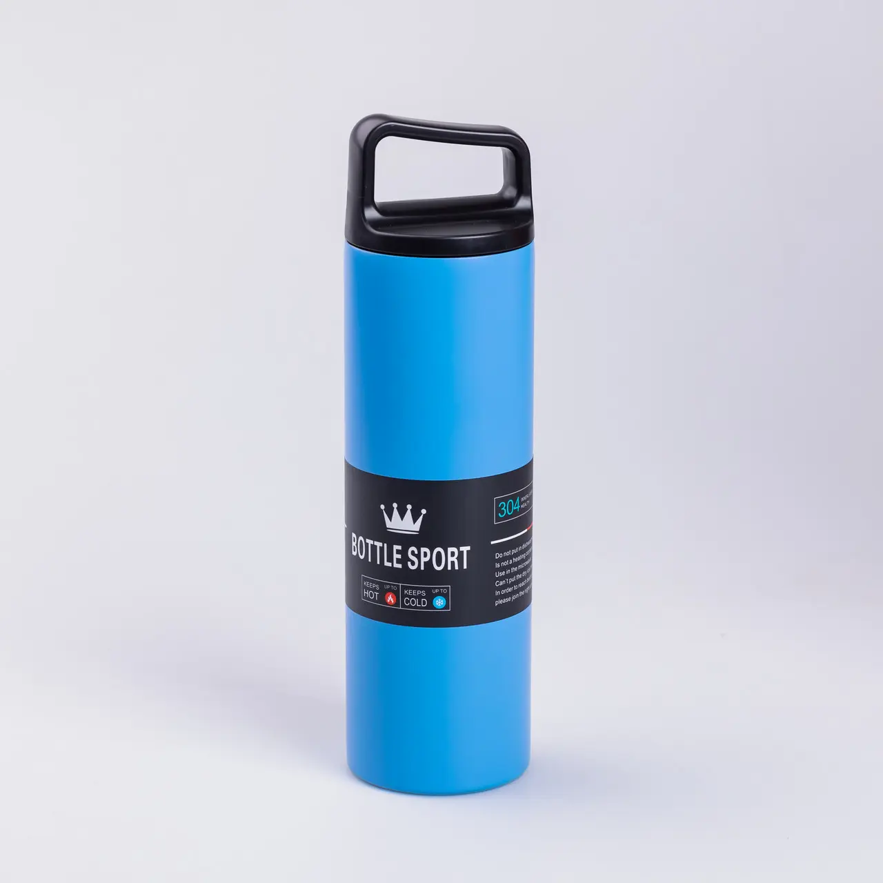 Термос металевий 500 мл з нержавіючої сталі Bottle Sport з ручкою синій – купити в Україні недорого
