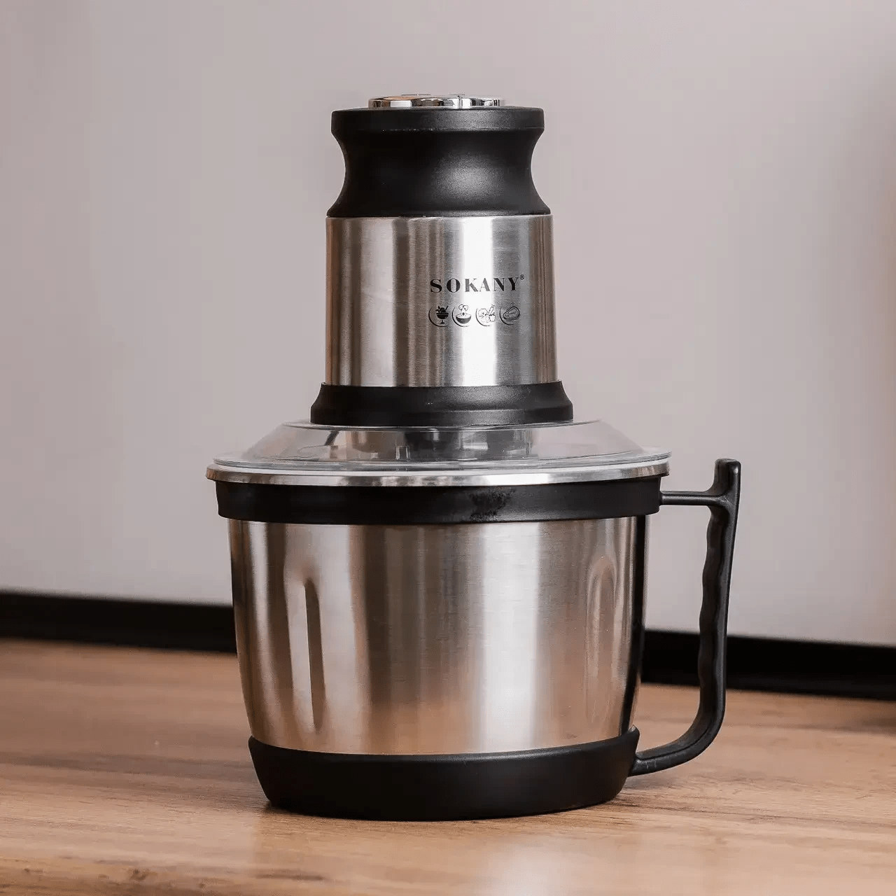 Чопер подрібнювач з чашею 3 літри 4 леза нержавіюча сталь овочерізка Sokany SK-7027_SK-7027_Milantium_4