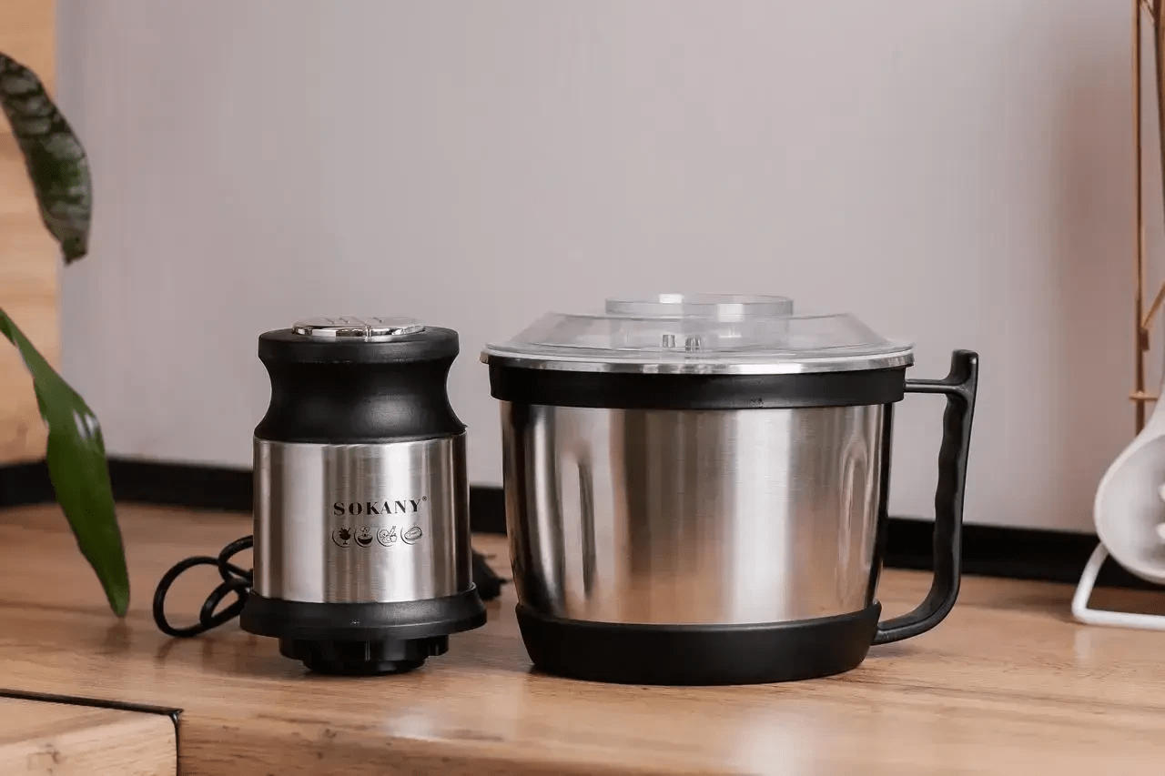 Чопер подрібнювач з чашею 3 літри 4 леза нержавіюча сталь овочерізка Sokany SK-7027_SK-7027_Milantium_5