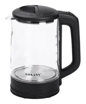 Електричний чайник скляний 2.5 л Sokany SK-09015 дисковий 1500 Вт_SK-09015_Milantium_1