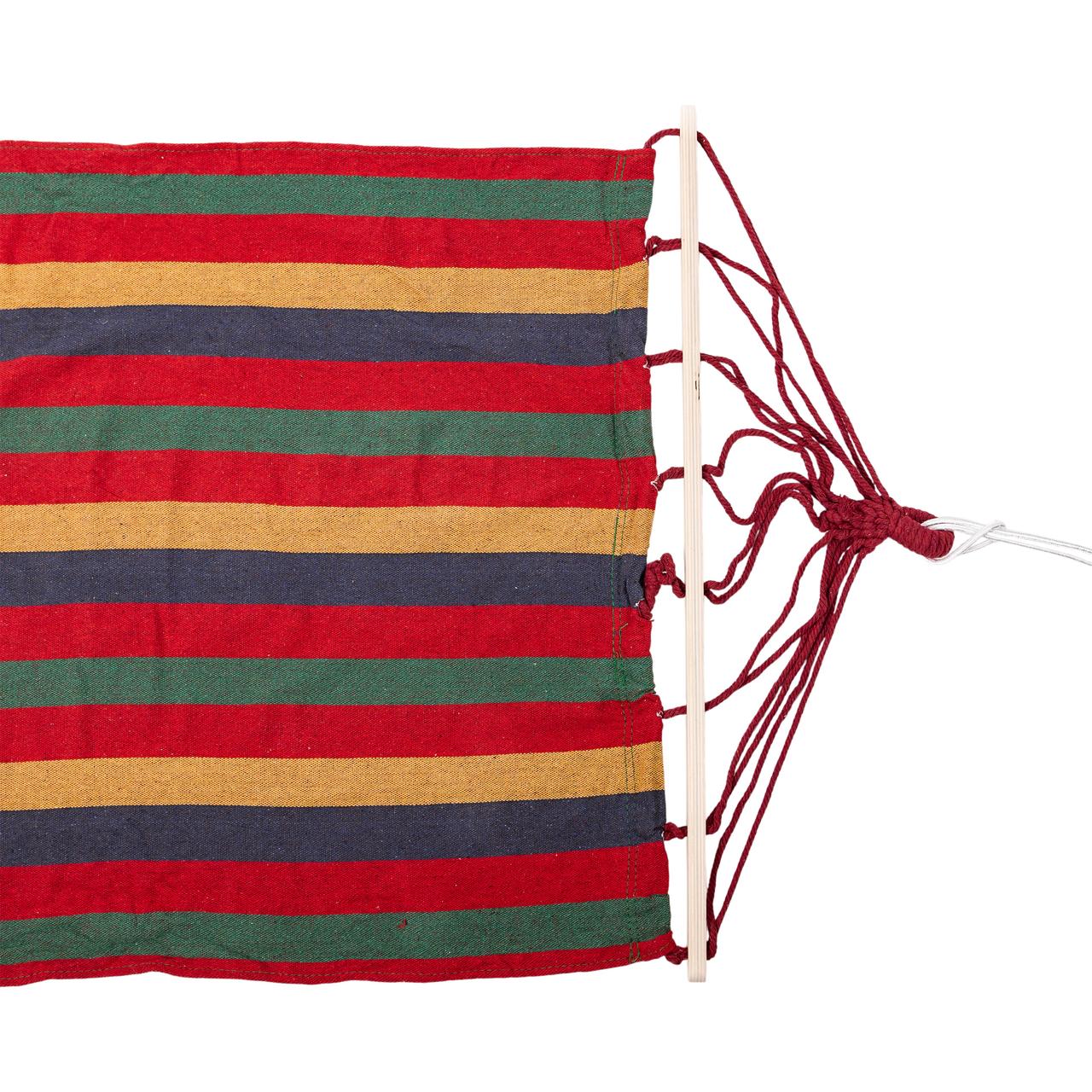 Гамак туристичний підвісний тканинний 174х80 см садовий гамак з планкою на дачу для відпочинку Червоний_SJ-0010-2R_Milantium_2