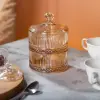 Цукерниця скляна з кришкою Ø 10 см двоярусна цукерниця коричнева HP-YH-74_HP-YH-74_Milantium_5