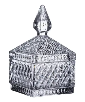 Цукерниця скляна з кришкою 8.5х8.5х15 см квадратна HP-YH-41_HP-YH-41_Milantium_1