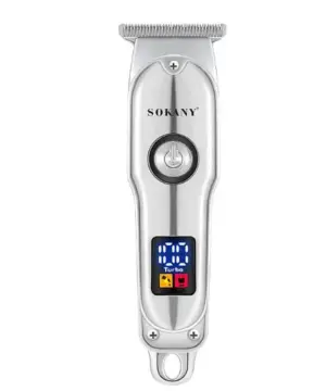 Машинка для стрижки волосся акумуляторна 5 Вт 1200 mAh професійна 3 насадки Срібляста Sokany SK-LF-9988G_SK-LF-9988G_Milantium_1