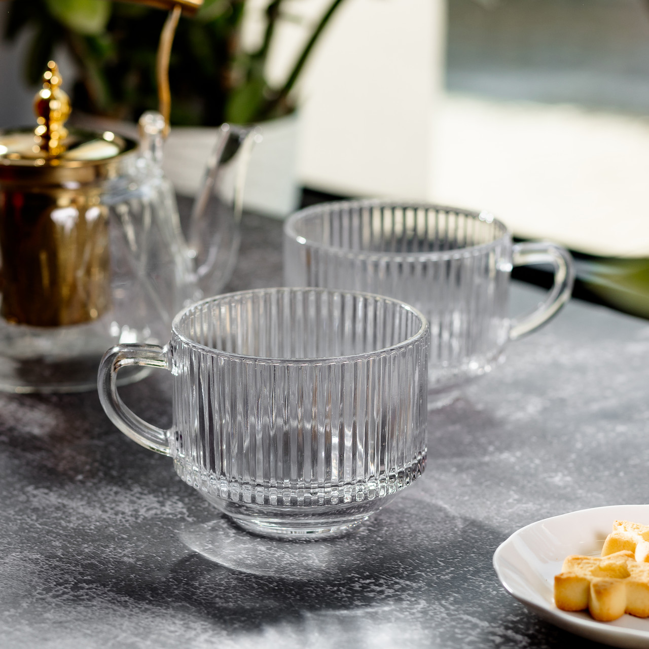 Набір чашок прозорих скляних 450 мл для гарячих напоїв 2 шт HP-YH-60_HP-YH-60_Milantium_4