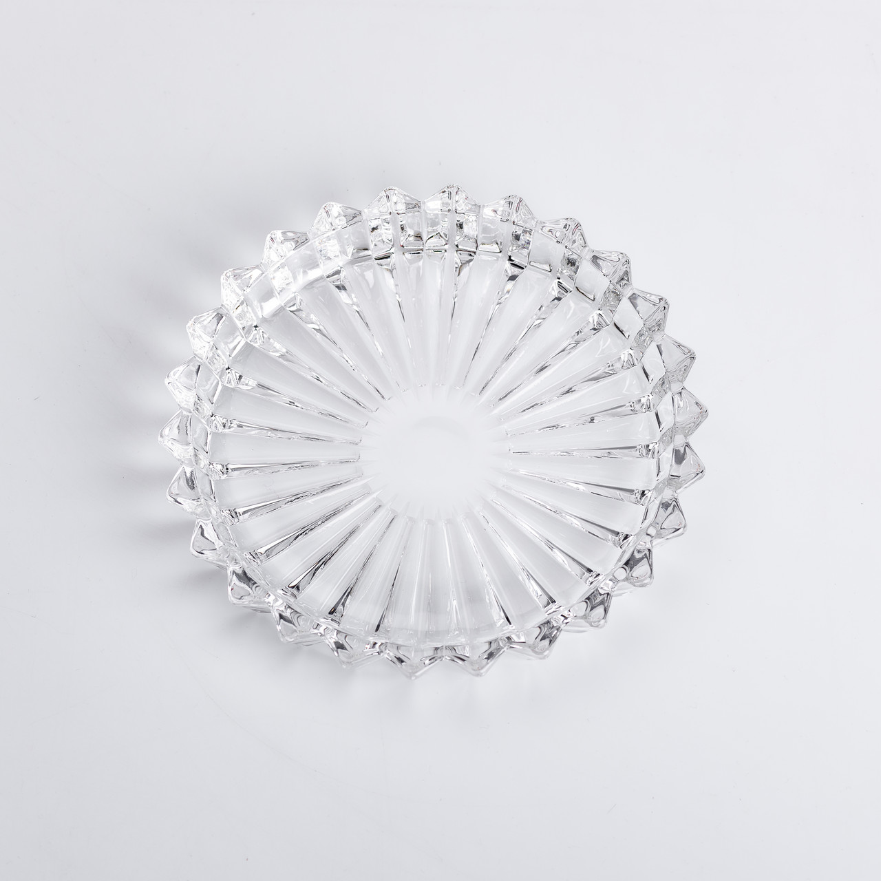 Набор из 6 тарілок для подачі по 12 см скляні прозорі круглі_HP-YH-31_Milantium_3