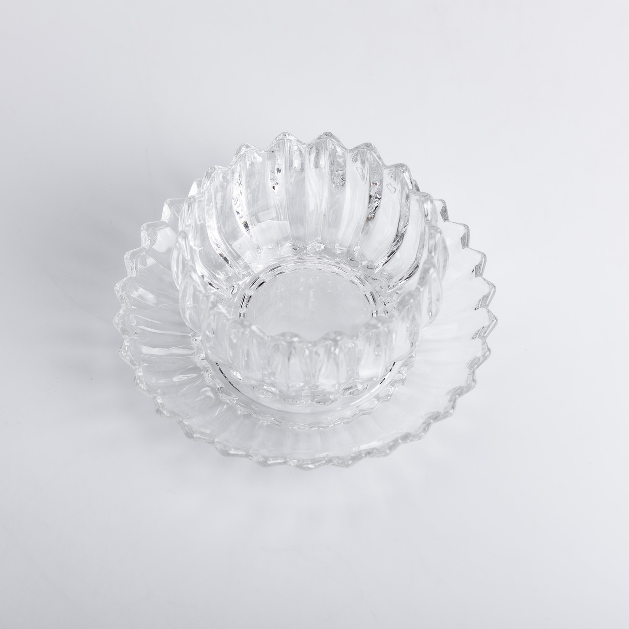 Набір піал із блюдцем 6 шт зі скла 300 мл для десертів_HP-YH-6_Milantium_4