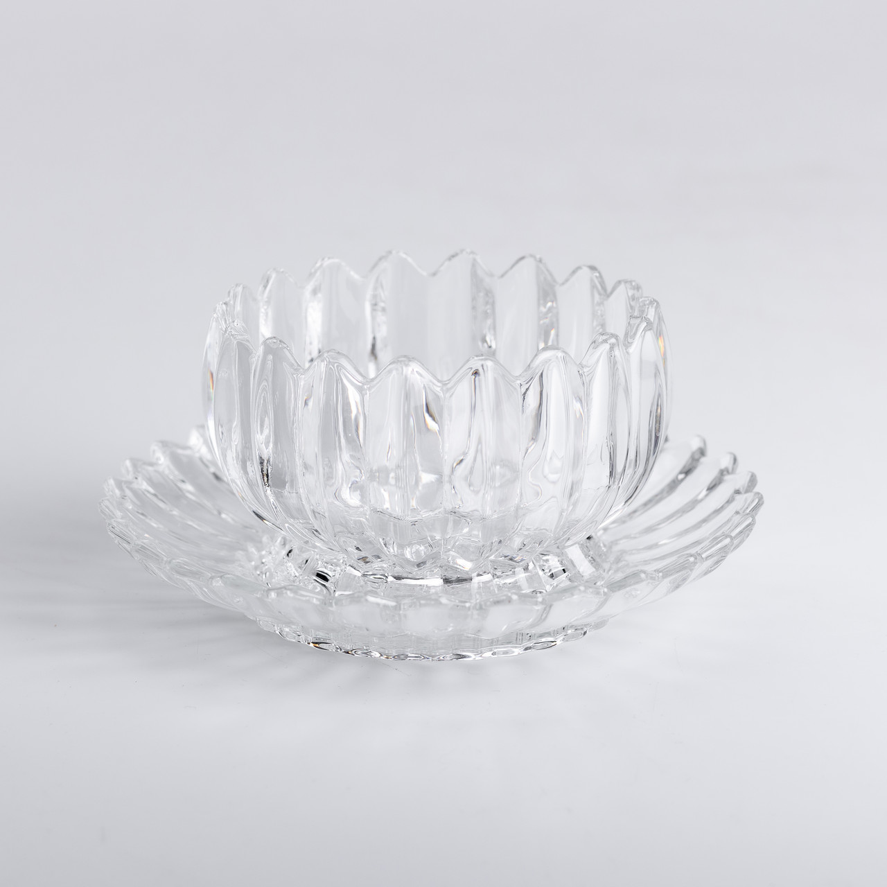 Набір піал із блюдцем 6 шт зі скла 300 мл для десертів_HP-YH-6_Milantium_5