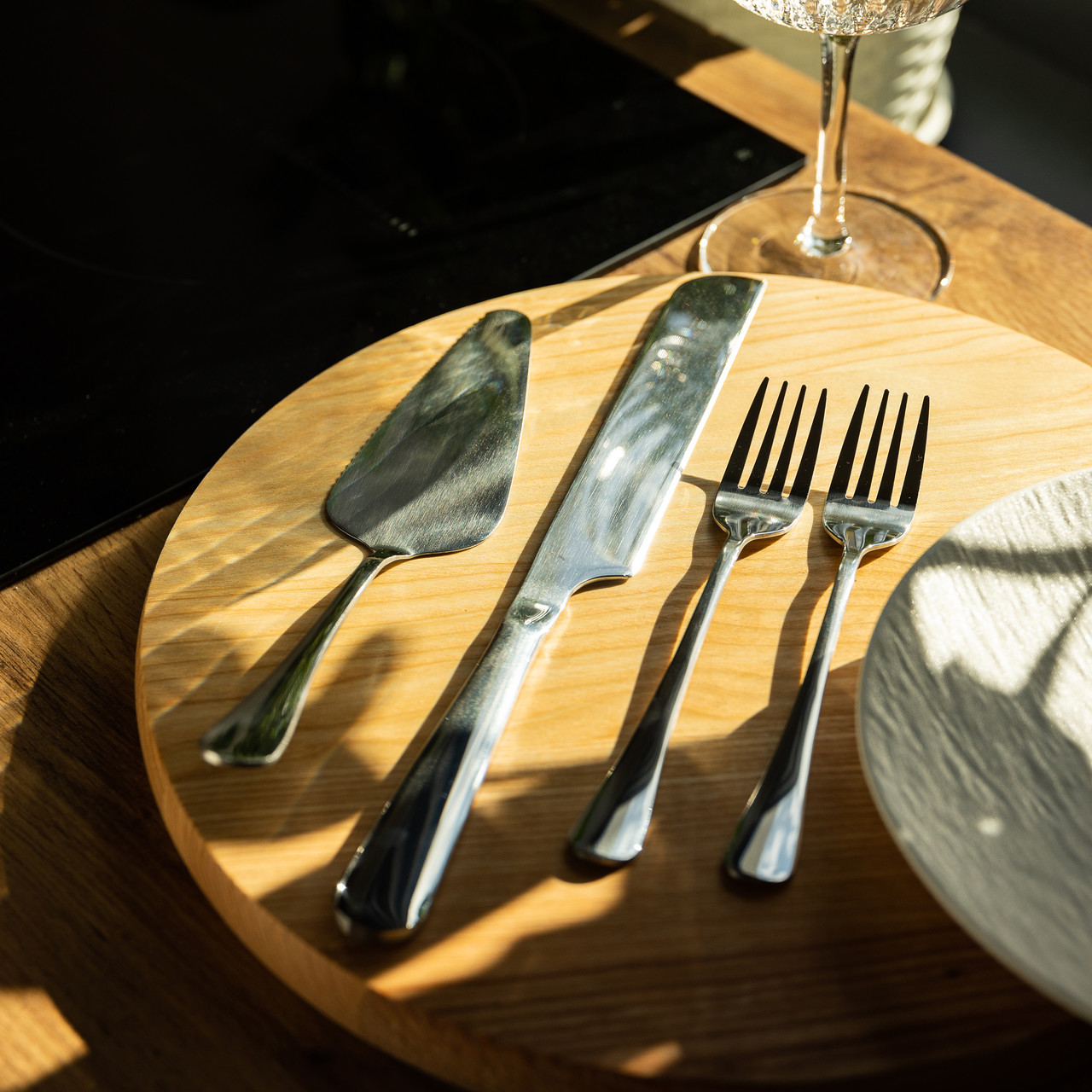 Набір приладів для подачі торта 4 предмети з нержавіючої сталі Сріблястий HP-20-52_HP-20-52_Milantium_5