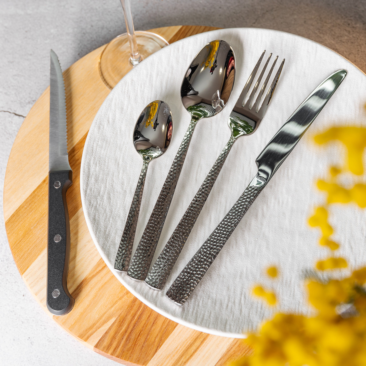 Набор столовых приборов в случае на 6 Набор таблицы лиц 30 предметів у футлярі Срібло HP-20-27_HP-20-27_Milantium_4