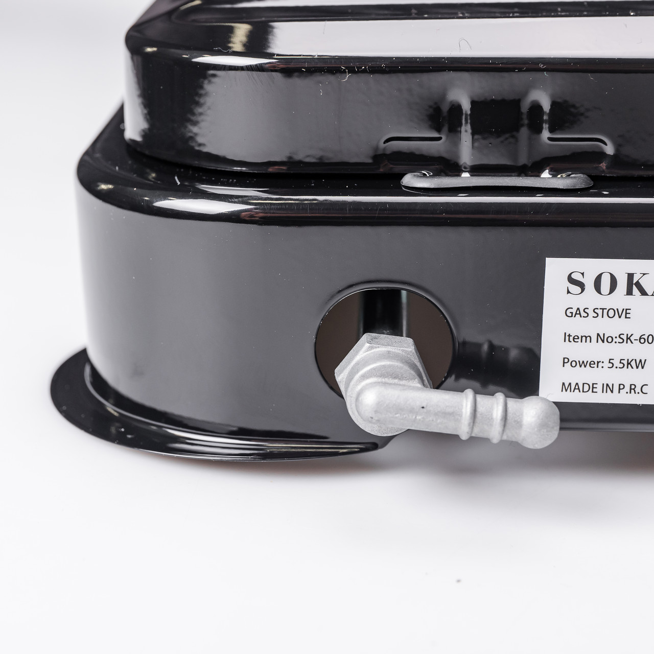 Столовая газовая плита на 3 конфорки міні газова плита для балонного газу Чорна Sokany_SK-6003B_Milantium_6