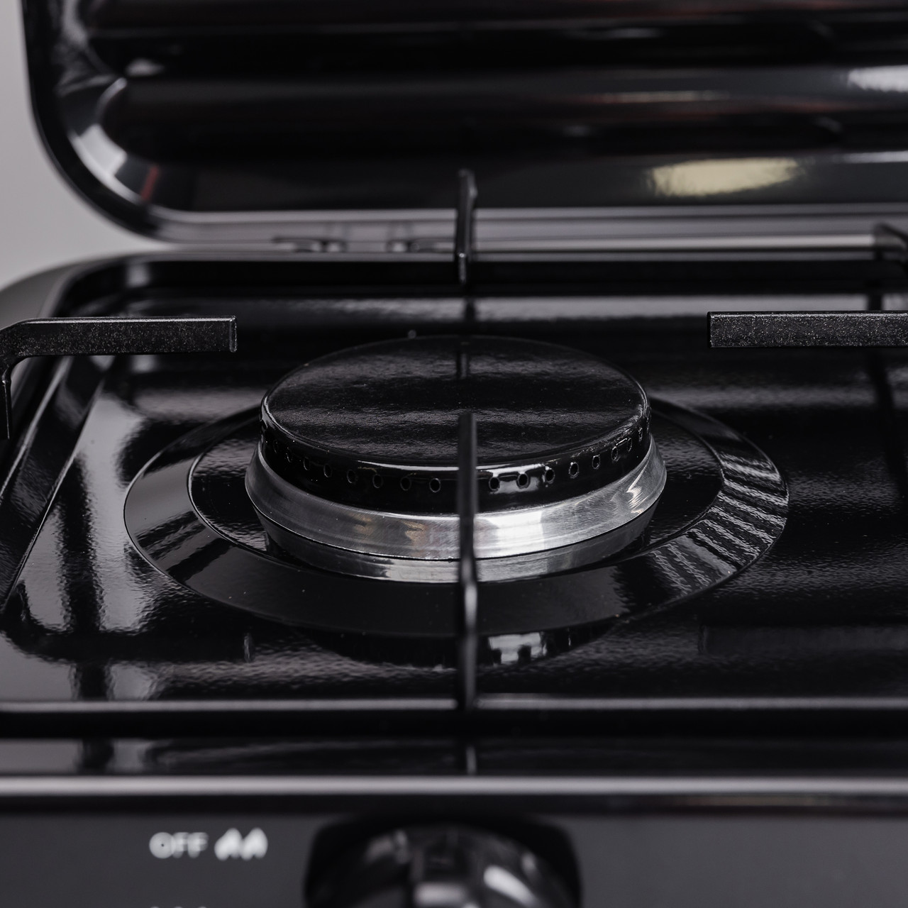 Столовая газовая плита на 3 конфорки міні газова плита для балонного газу Чорна Sokany_SK-6003B_Milantium_7