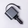 Автомобільний зарядний пристрій з висувними кабелями та портами USB-A/USB-C HP-C1_HP-C1_Milantium_5