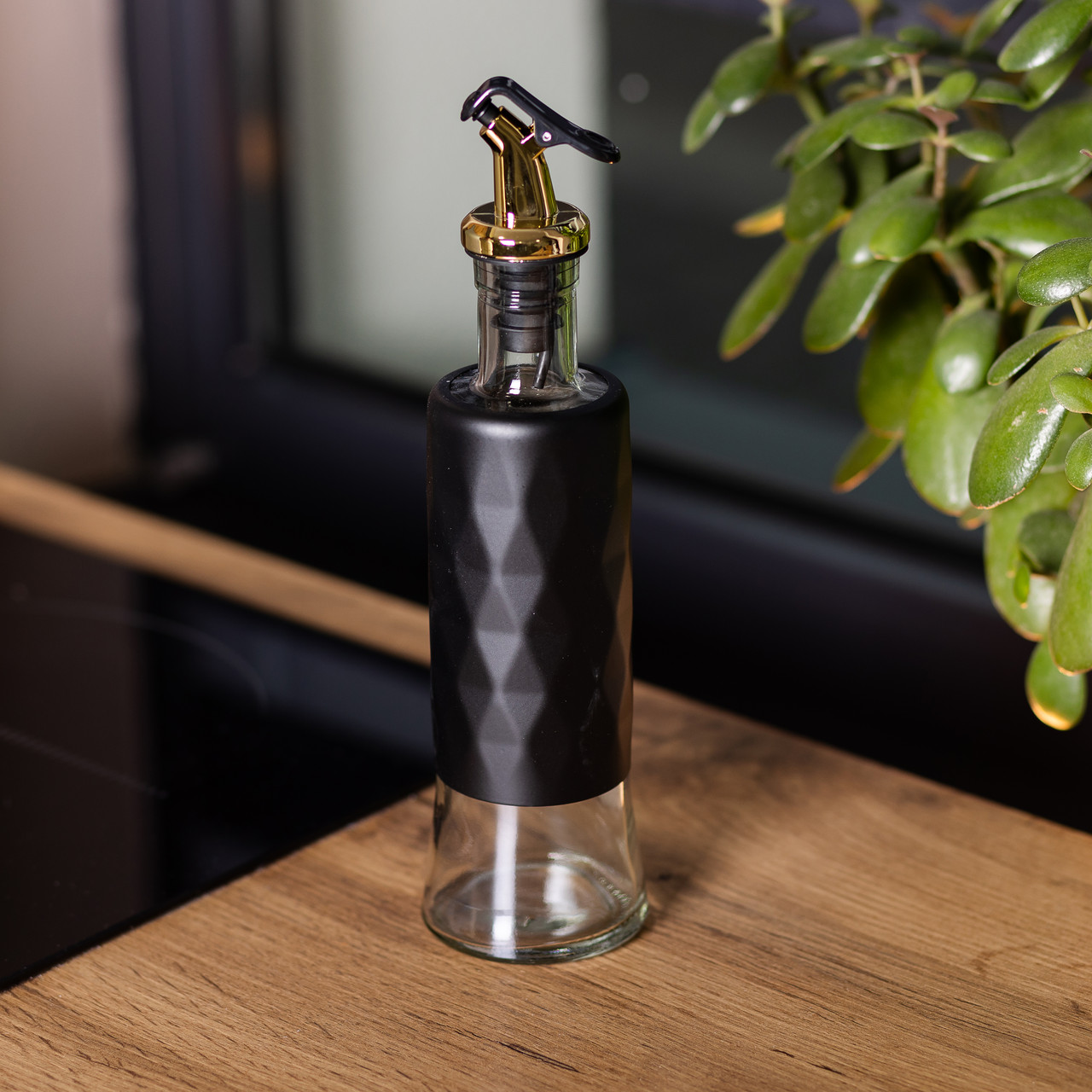 Пляшка для олії з дозатором 300 мл скляна пляшка для оливкової та соняшникової олії HP-1362_HP-1362_Milantium_4