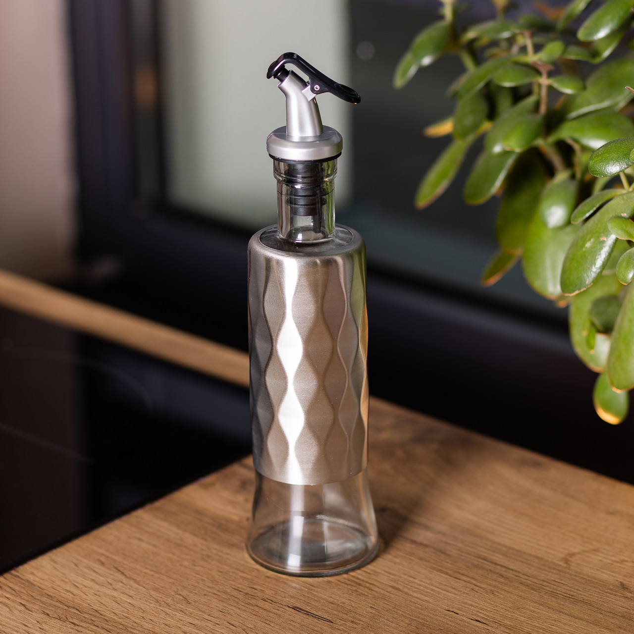 Пляшка для олії з дозатором 300 мл скляна пляшка для оливкової та соняшникової олії HP-1361_HP-1361_Milantium_5