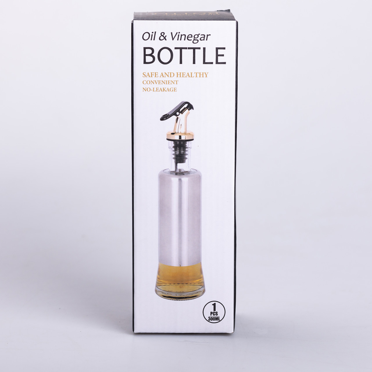 Пляшка для олії з дозатором 300 мл скляна пляшка для оливкової та соняшникової олії_HP-1361_Milantium_6