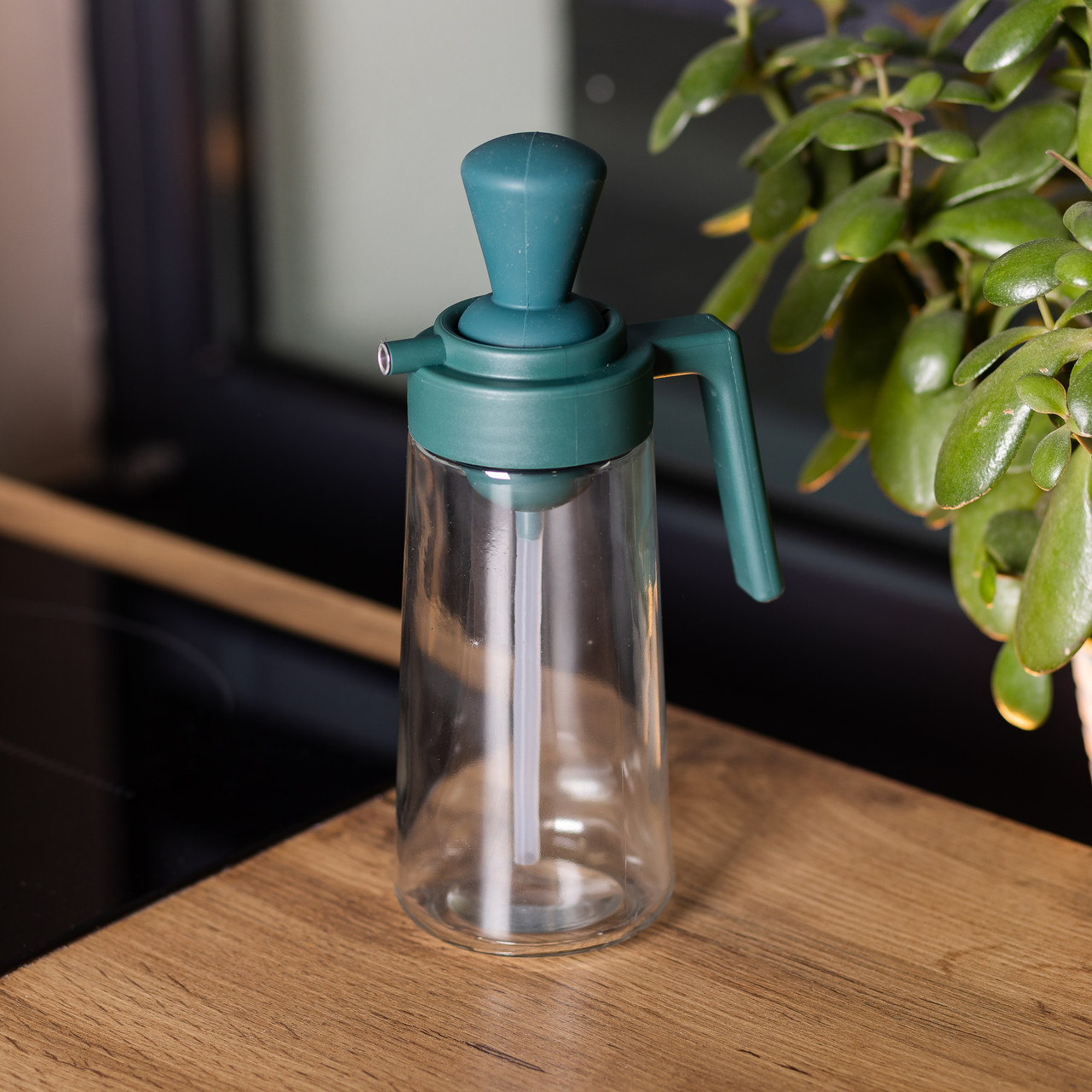 Пляшка для олії з дозатором 550 мл скляна пляшка для оливкової та соняшникової олії HP-1351_HP-1351_Milantium_5