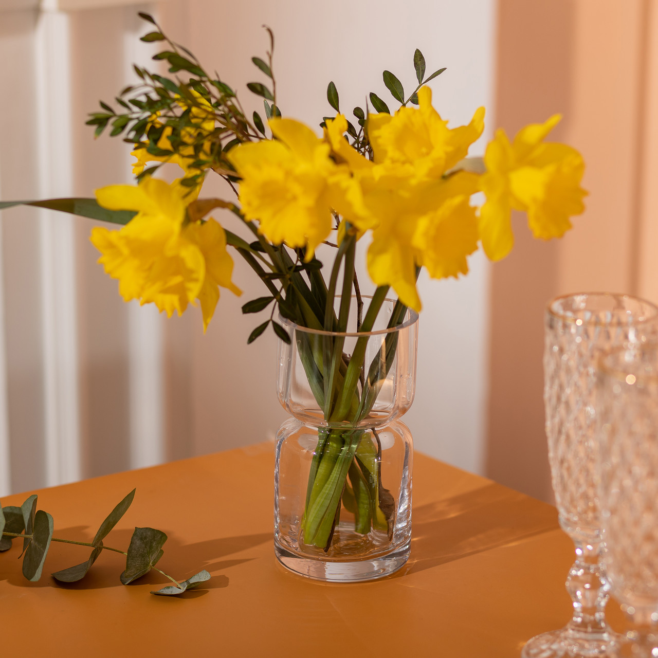 Декоративна ваза для квітів 15 ЦМ стеклянная прозрачная ваза 600 мл скляна прозора ваза 600 мл HP-10-13_HP-10-13_Milantium_3