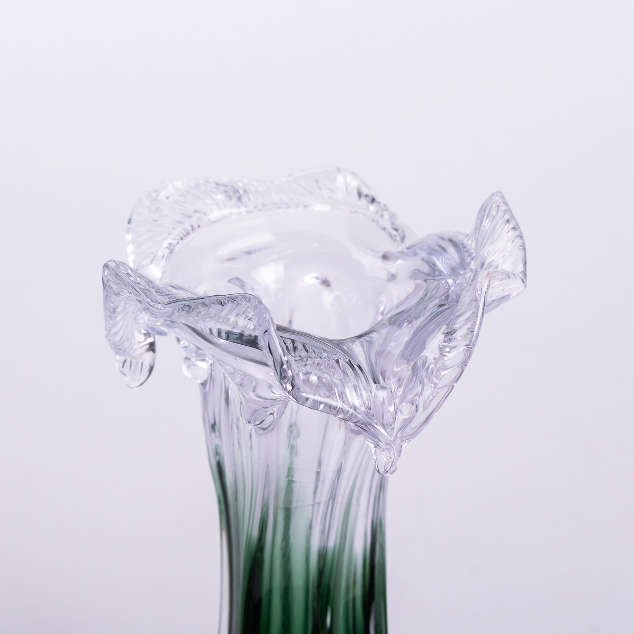 Декоративна скляна ваза для квітів 20 см фігурна ваза 125 мл Зелена HP-9-2_HP-9-2_Milantium_4