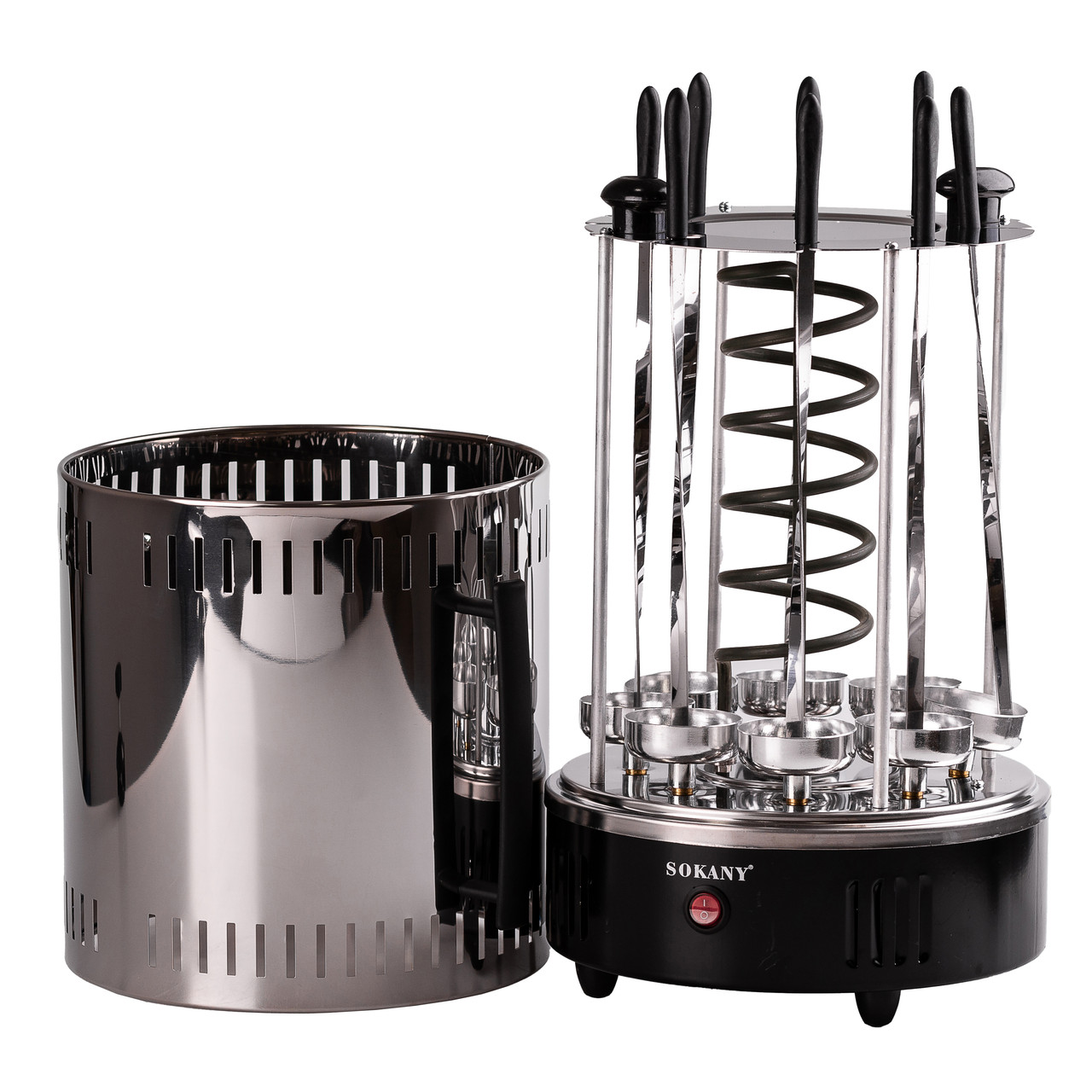 Электрошашлычница вертикальная Sokany SK6113 8 шампуров 1500 Вт_SK6113_Milantium_2