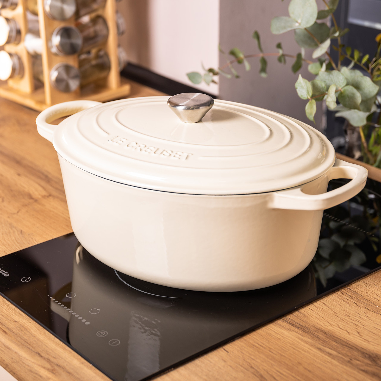 Caterpillar - чугунная эмаль с крышкой на 6 літрів Ø26 см Бежева HP-1-10BE_HP-1-10BE_Milantium_7