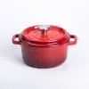 Каструля чавунна емальована 2 л з кришкою Ø20 см Червона_HP-1-2R_Milantium_1
