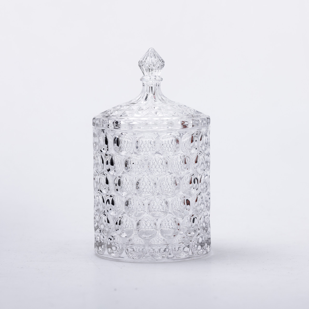 Цукерниця з кришкою Ø7.5 см ваза цукорниця кругла скляна_HP-4-103_Milantium_2