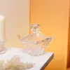 Цукорниця з кришкою 8.5×8.5×8.5 см ваза цукорниця квадратна скляна HP-4-116_HP-4-116_Milantium_5