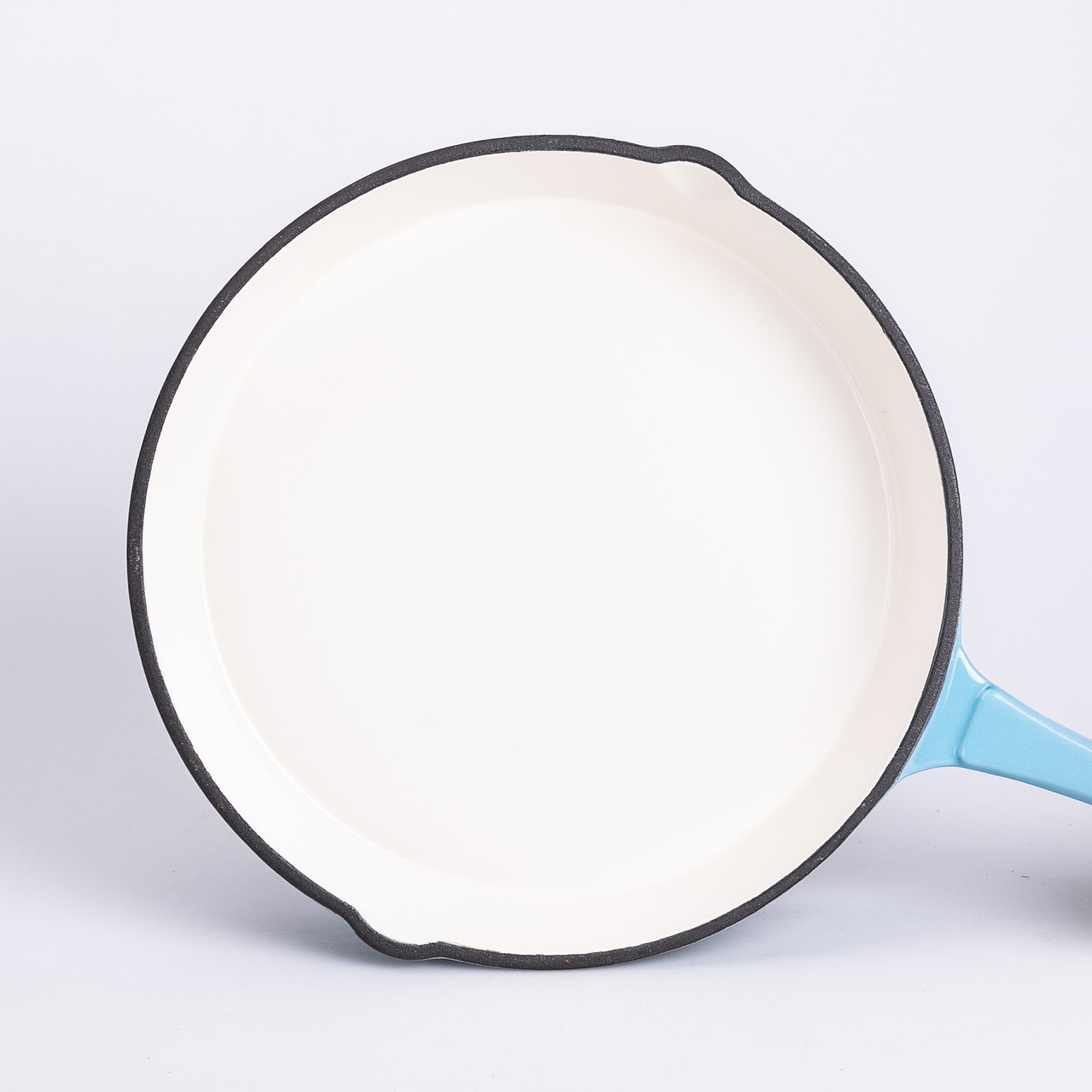 Набір чавунного посуду для приготування 3 каструлі та сковорода з емальованим покриттям Блакитний HP-1-7_HP-1-7_Milantium_6