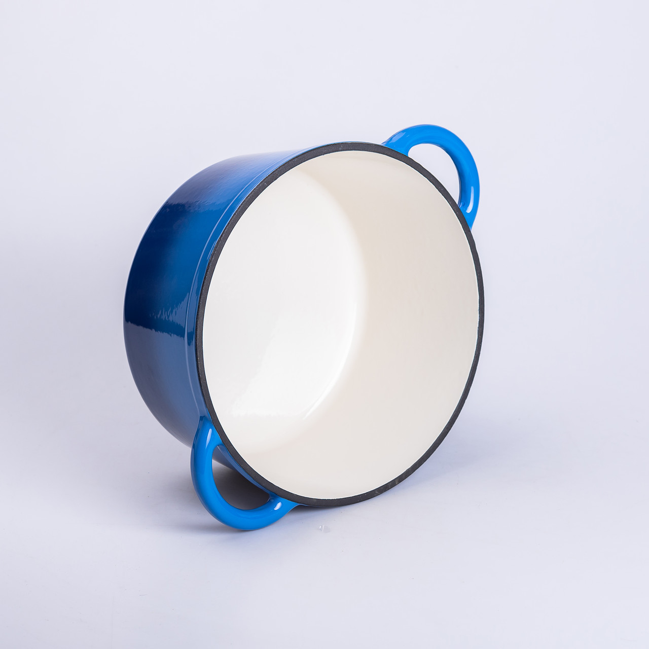 Набір чавунного посуду для приготування 3 каструлі та сковорода з емальованим покриттям Синій HP-1-8_HP-1-8_Milantium_5