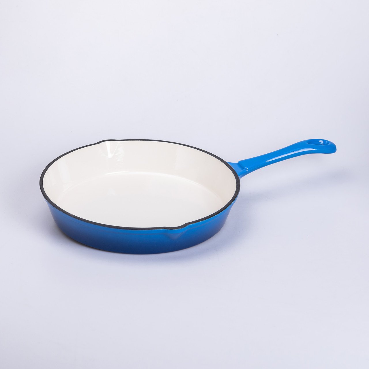 Набір чавунного посуду для приготування 3 каструлі та сковорода з емальованим покриттям Синій HP-1-8_HP-1-8_Milantium_7