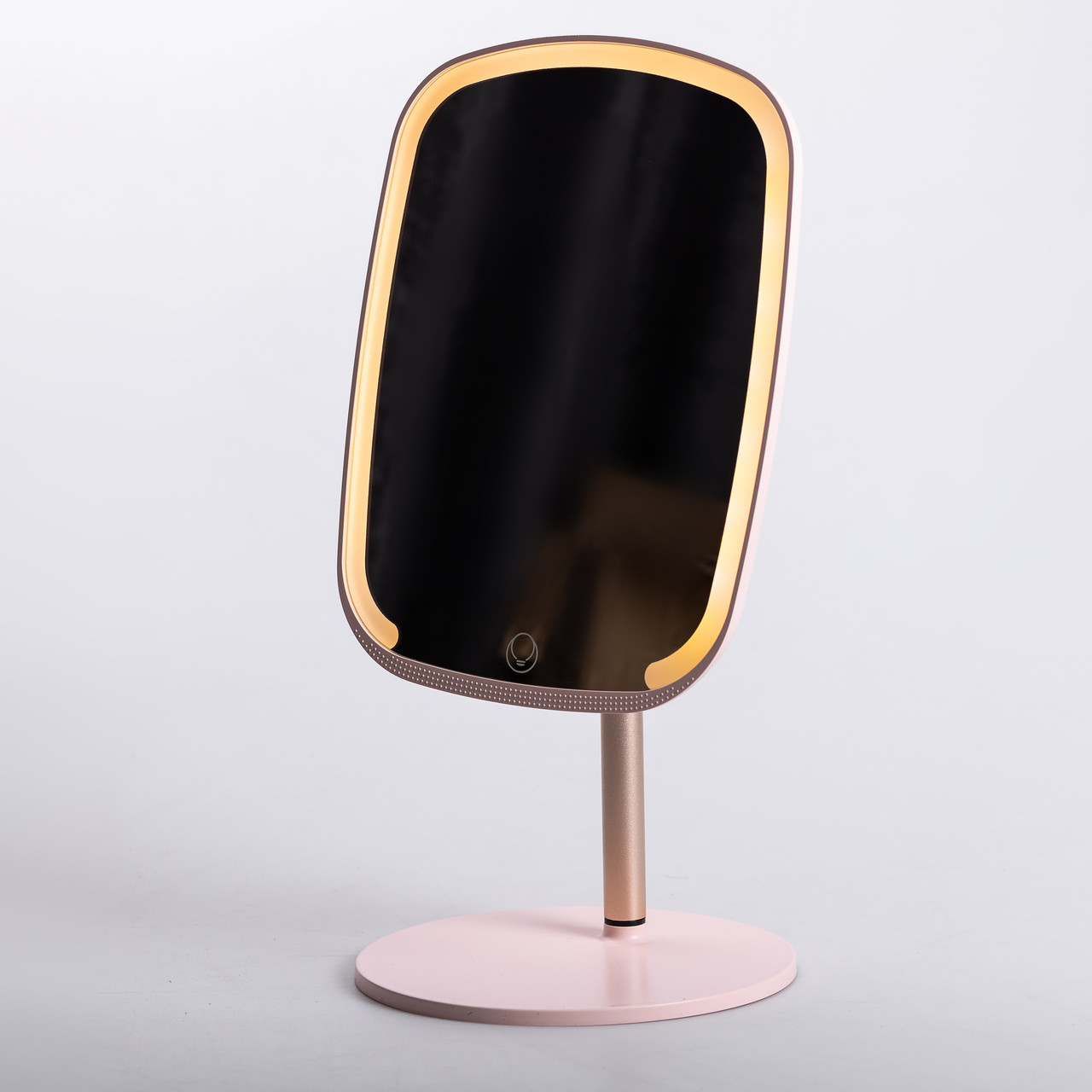 Настільне дзеркало з підсвічуванням 23х18 см для макіяжу на ніжці Рожеве HP-10-6AP_HP-10-6AP_Milantium_6
