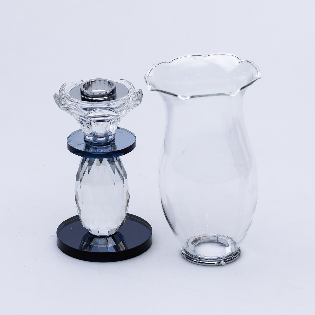 Підсвічник скляний 7×25.5 см підсвічник декоративний келих на ніжці_HP-4-1S_Milantium_2