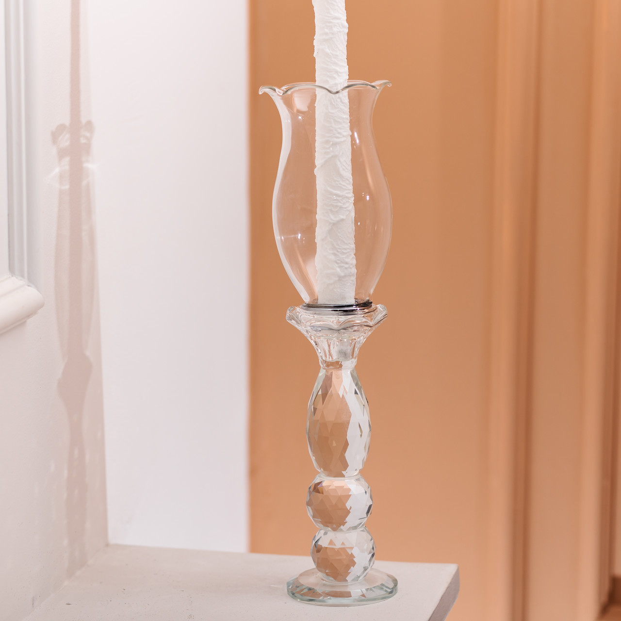 Підсвічник скляний 7×31.5 см підсвічник декоративний келих на ніжці HP-4-5M_HP-4-5M_Milantium_5