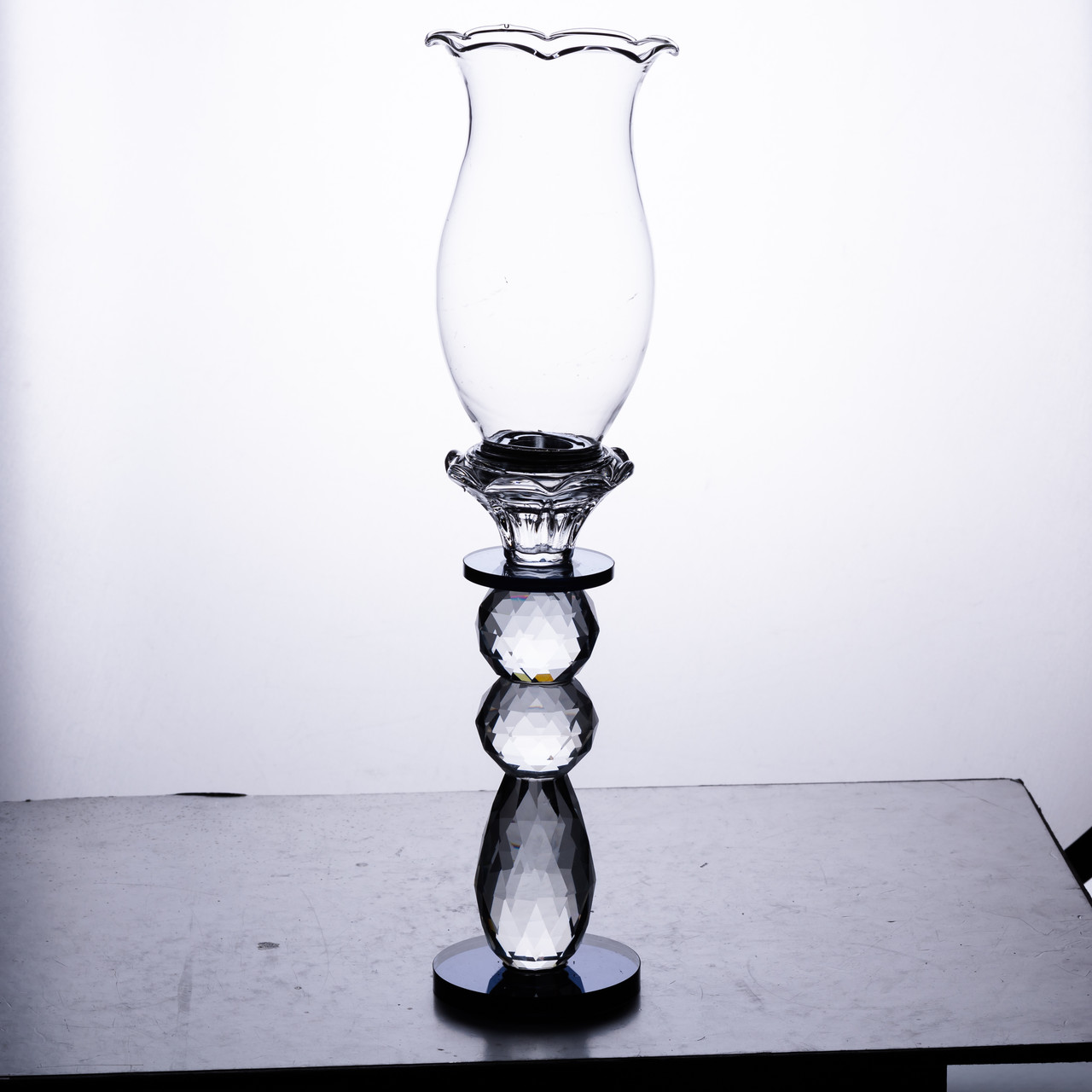 Підсвічник скляний 7×32 см підсвічник декоративний келих на ніжці_HP-4-3L_Milantium_4