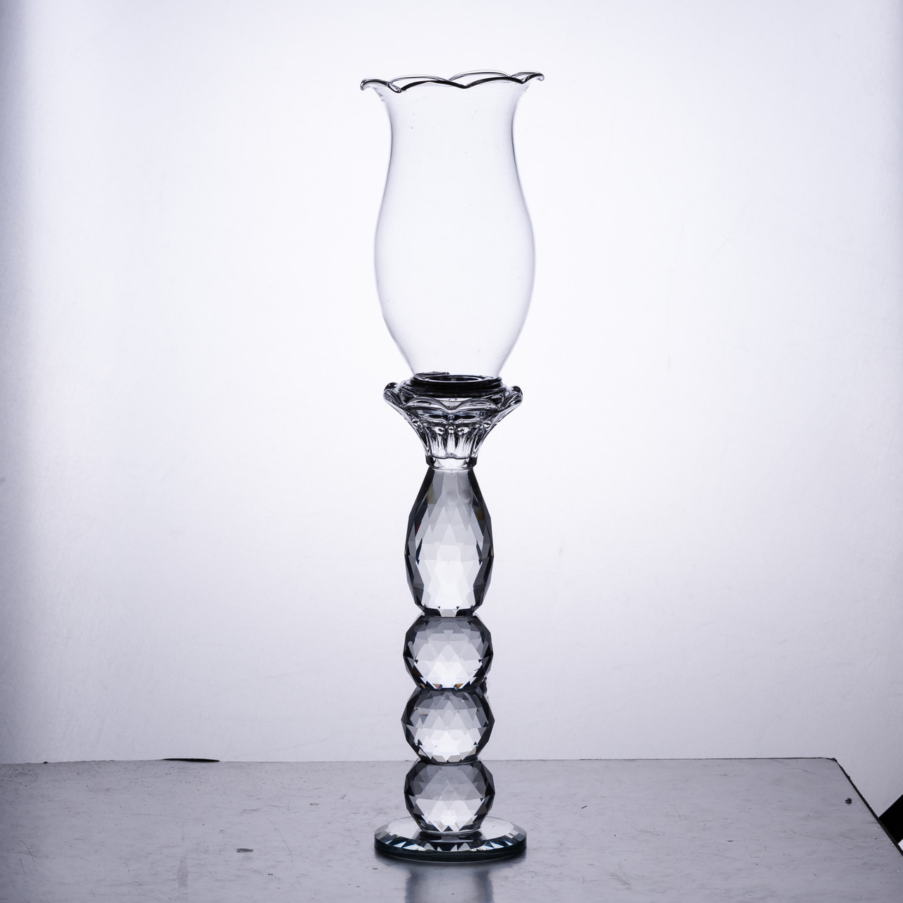 Підсвічник скляний 7×34.5 см підсвічник декоративний келих на ніжці_HP-4-6L_Milantium_3