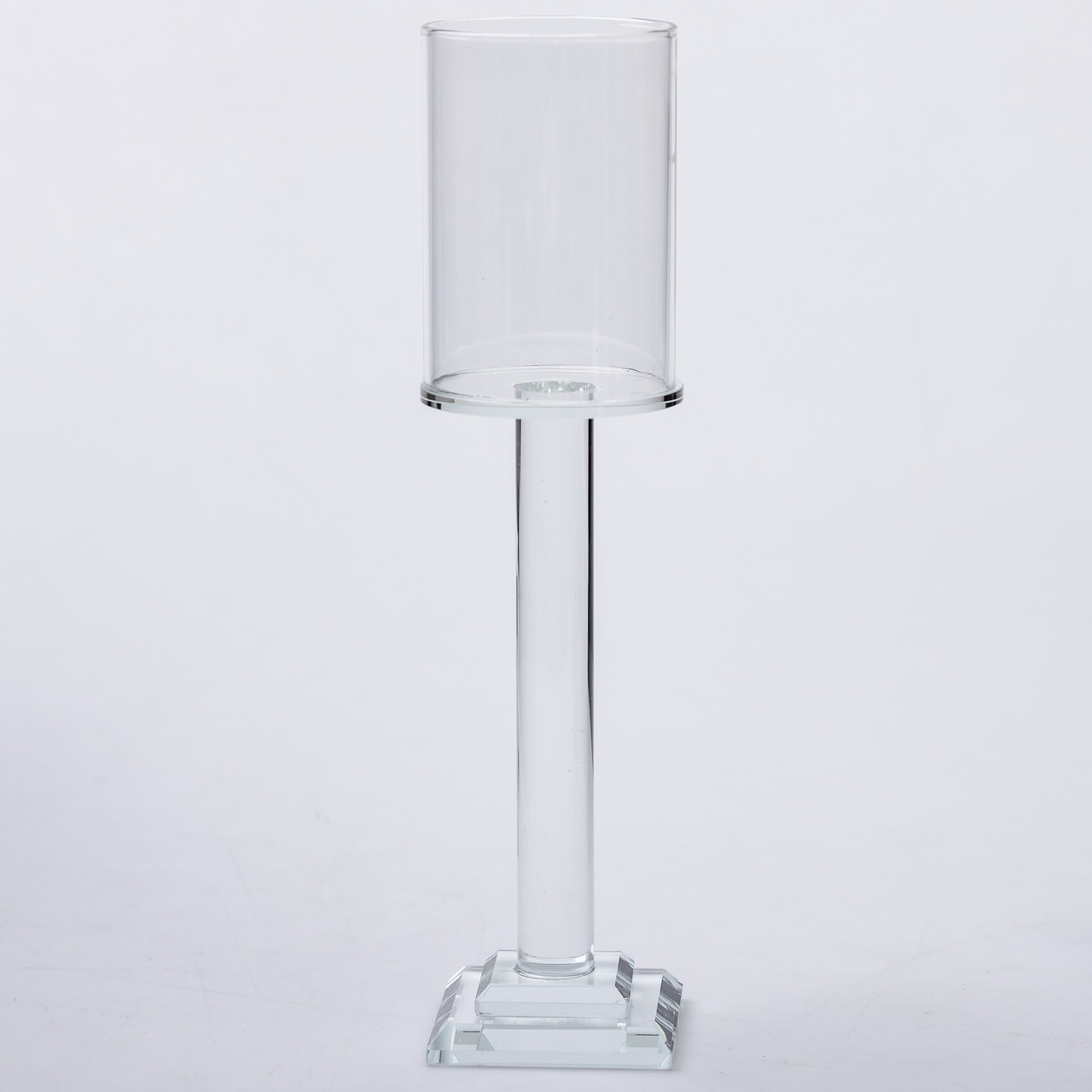 Підсвічник скляний на ніжці 6.5×26 см підсвічник келих декоративний прозорий_HP-4-42L_Milantium_3
