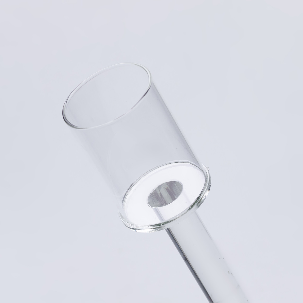 Підсвічник скляний на ніжці 8×31 см підсвічник келих декоративний прозорий_HP-4-43S_Milantium_2