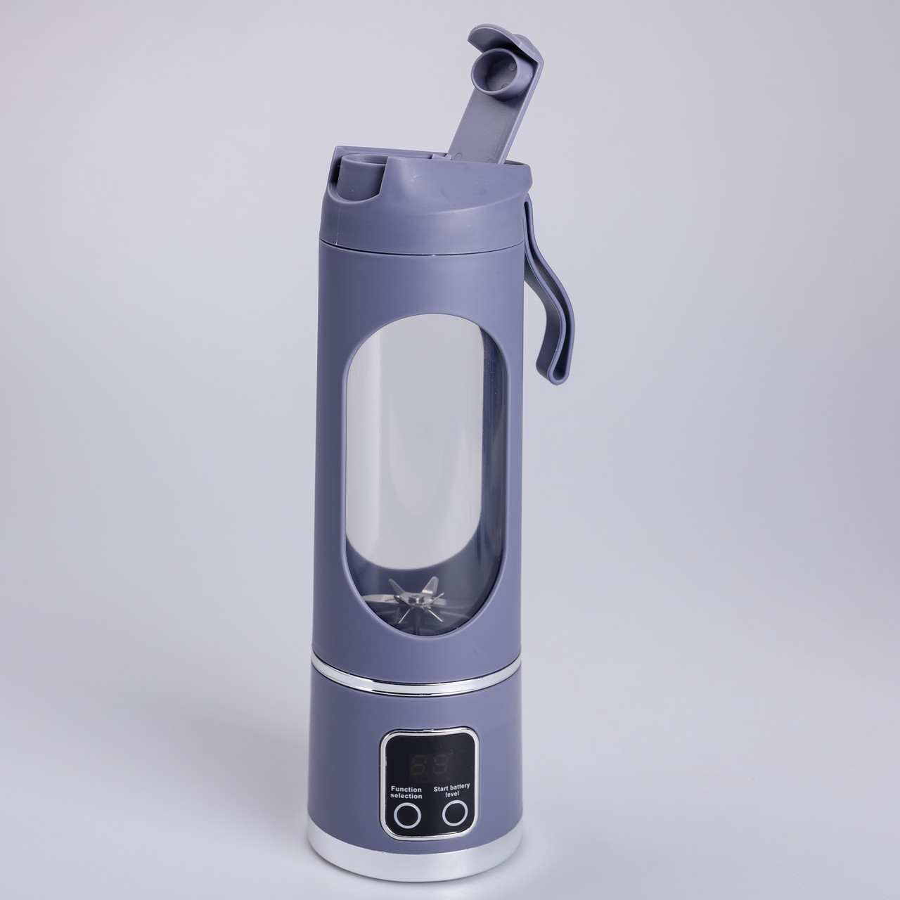 Портативний блендер для смузі на акумуляторі 450 мл блендер пляшка 25 Вт USB Сірий HP-11-10G_HP-11-10G_Milantium_2