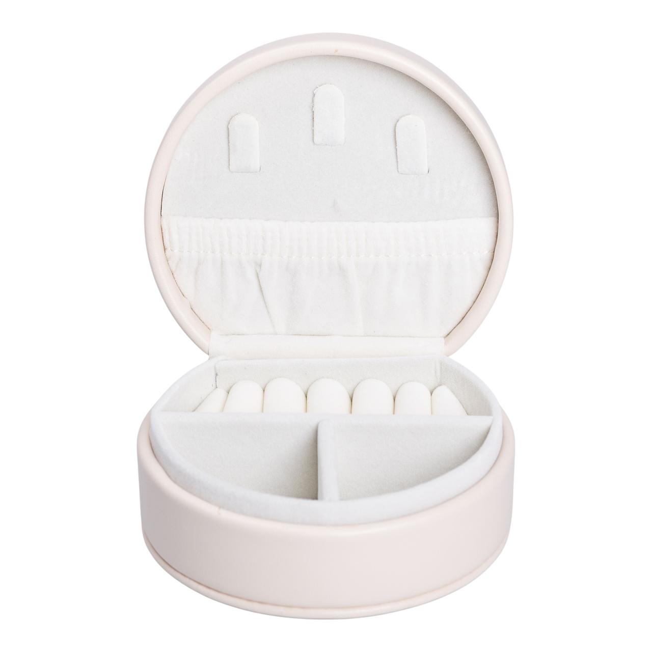 Скринька для прикрас з еко шкіри 10×9×4.5 см ​​органайзер для ювелірних виробів HP-5-31BE_HP-5-31BE_Milantium_2