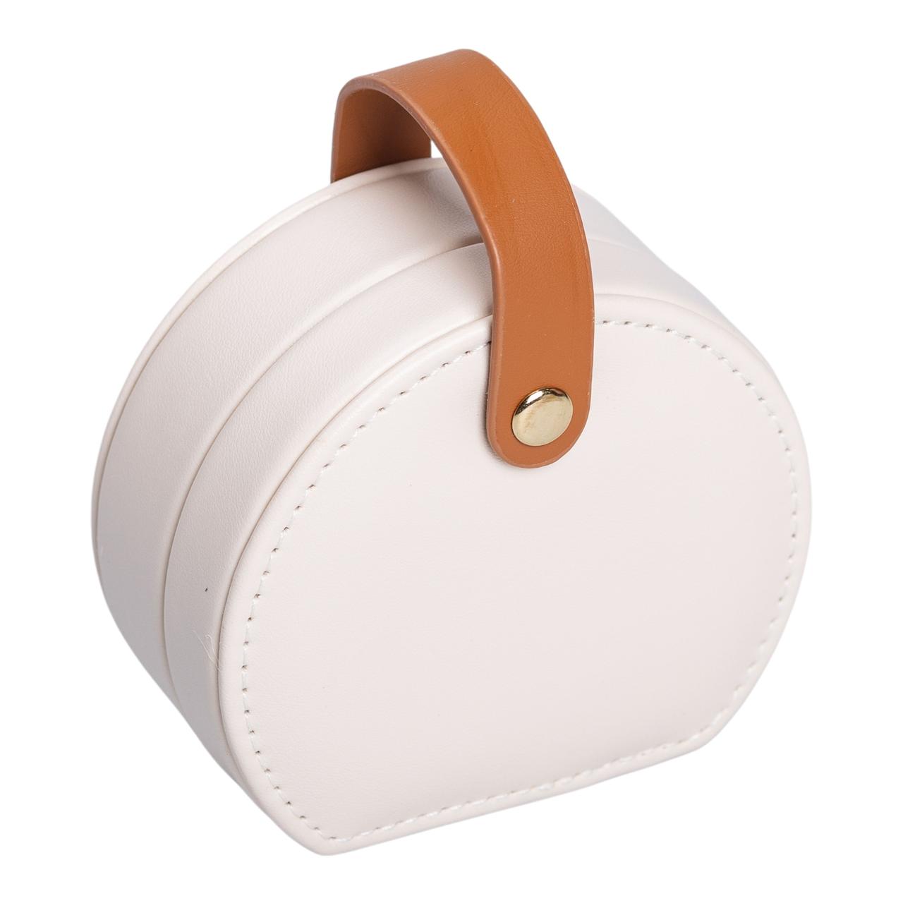 Скринька для прикрас з еко шкіри 10×9×4.5 см ​​органайзер для ювелірних виробів HP-5-31BE_HP-5-31BE_Milantium_3