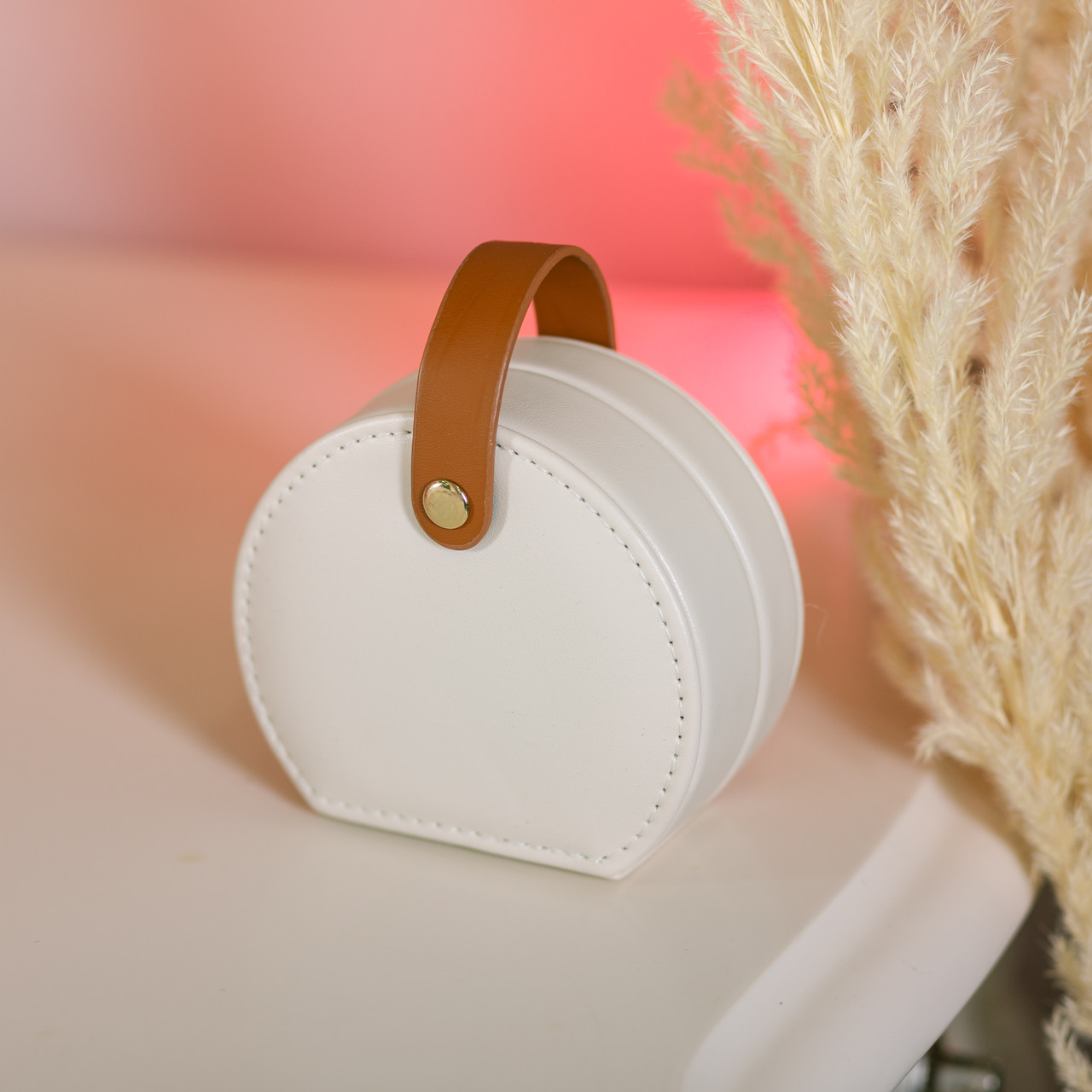 Скринька для прикрас з еко шкіри 10×9×4.5 см ​​органайзер для ювелірних виробів HP-5-31BE_HP-5-31BE_Milantium_6