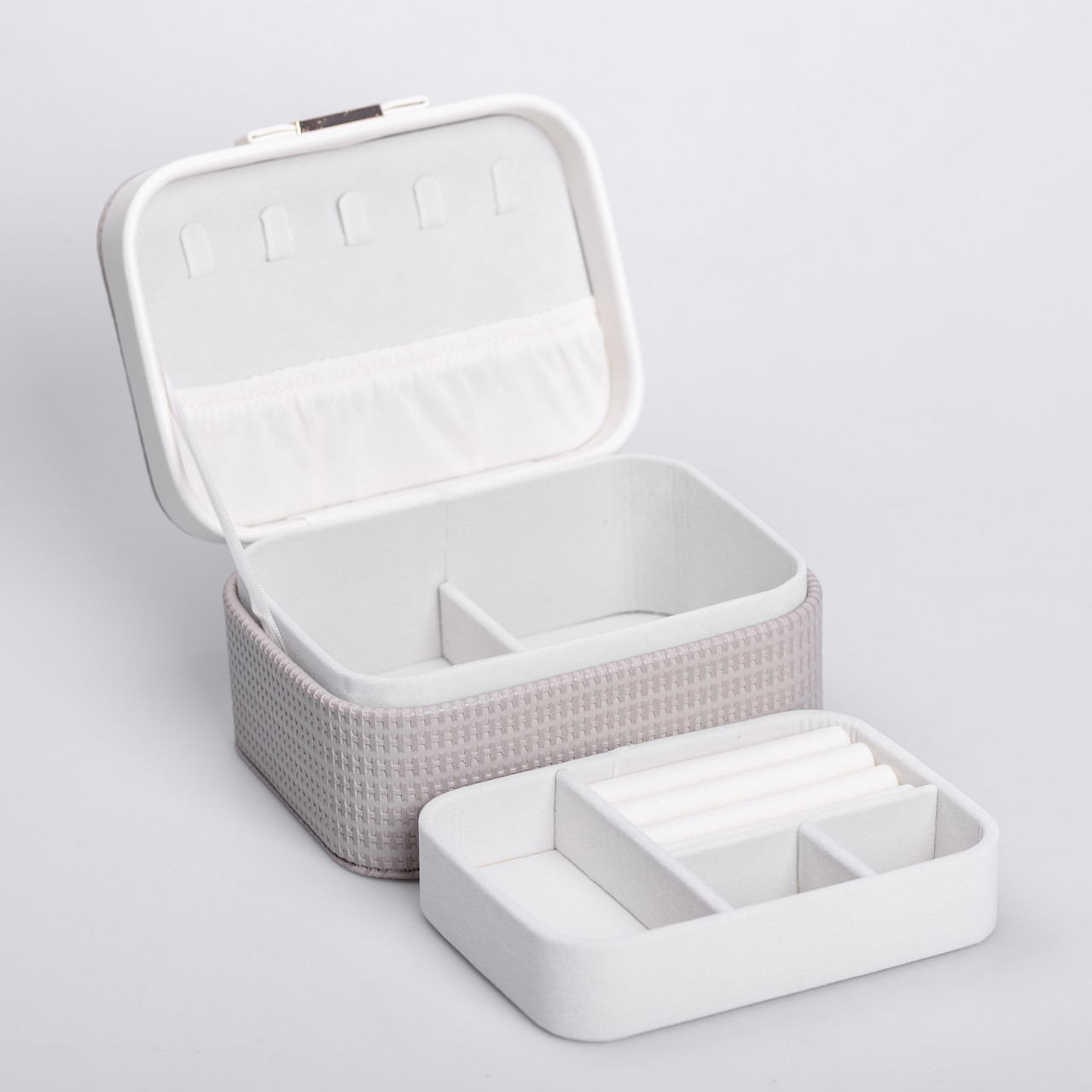 Скринька для прикрас з еко шкіри 15.5×11.5×8.5 органайзер для ювелірних виробів_HP-5-37BE_Milantium_5