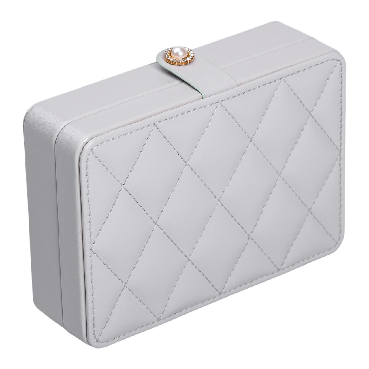 Скринька для прикрас з еко шкіри 16×11×4.7 см органайзер для ювелірних виробів HP-5-30G_HP-5-30G_Milantium_5