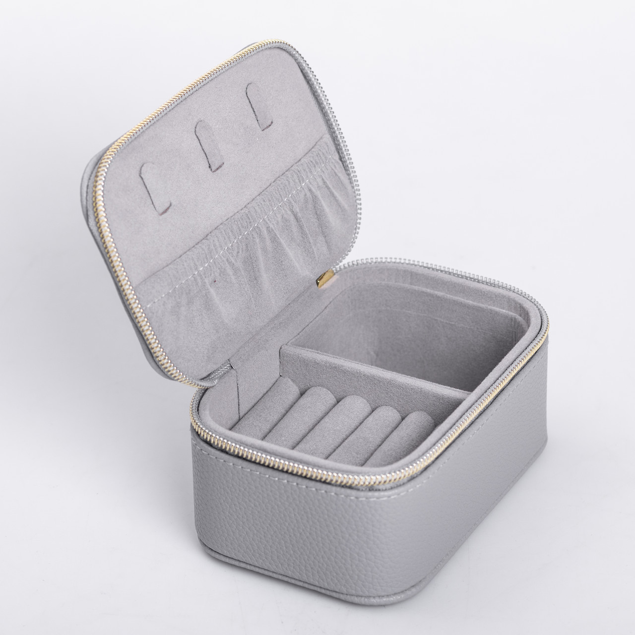 Скринька для прикрас з еко шкіри на блискавці міні органайзер для ювелірних виробів HP-5-26G_HP-5-26G_Milantium_3